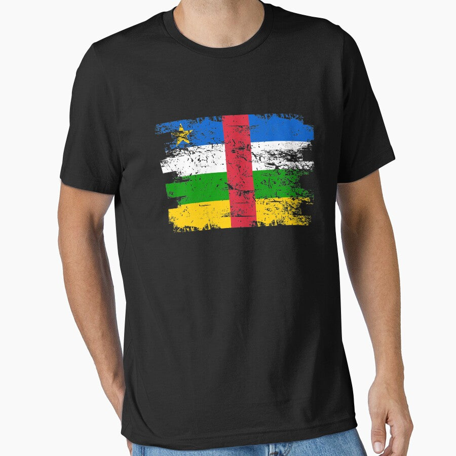 Central African Republic Shirt Gift Country Flag Patriotic Travel Africa Light by threadsmonkey
