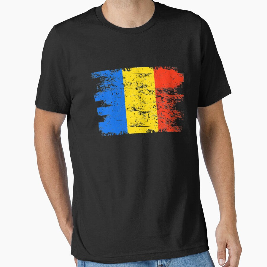 Romania Gift Country Flag Patriotic Travel Shirt Europe Light by threadsmonkey
