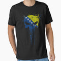 Bosnia Herzigova Flag  Skull design by AEGMEDIA