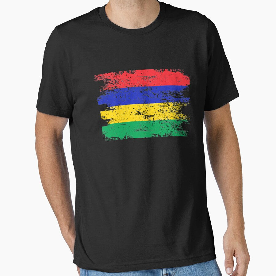 Mauritius Shirt Gift Country Flag Patriotic Travel Africa Light by threadsmonkey