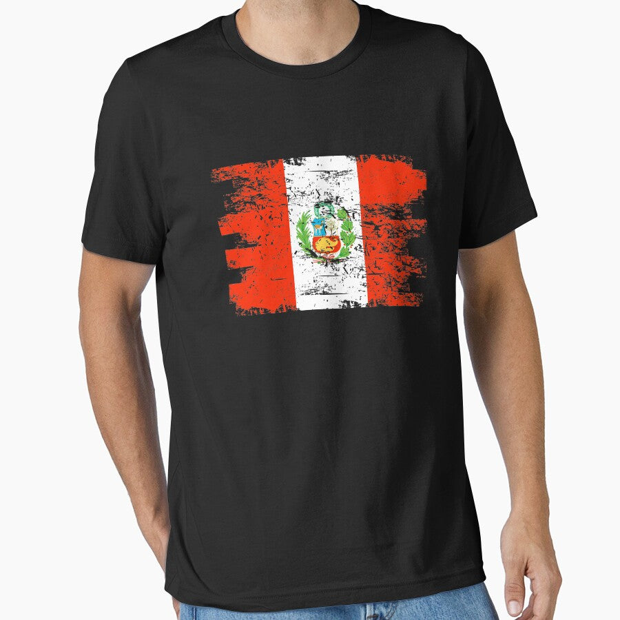 Peru Flag Gift Country Patriotic Travel Shirt Americas Light by threadsmonkey