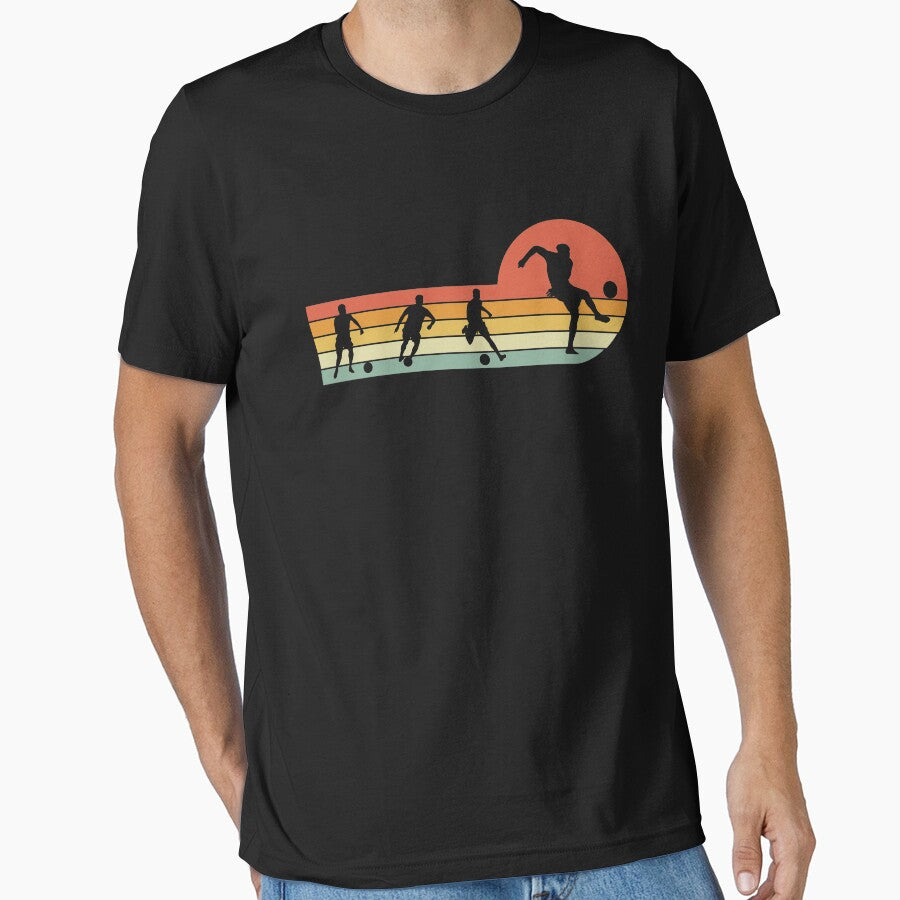 Soccer Players Retro Sunset Vintage Colors by Urlan