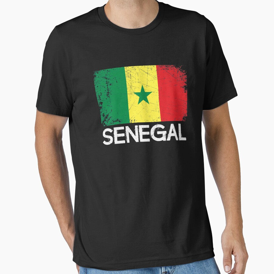 Senegalese Flag Design | Vintage Made In Senegal Gift by melsens