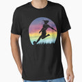 Women's Soccer Silhouette Colorful Retro Sunset Girls Soccer by MintedFresh