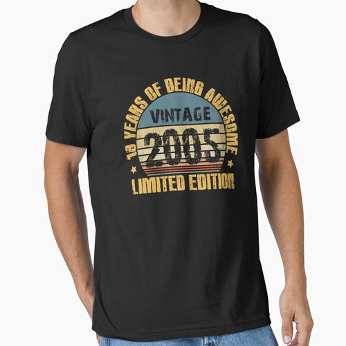 18yr Bday Son Boy Funny 2005 18th 18 Year Old Birthday T-Shirt by FLIPO-SHOP