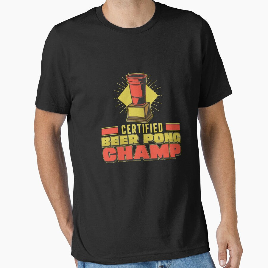 Retro Beer Pong Champ For A Beer Pong Game Beer Pong Player by StrongShirts