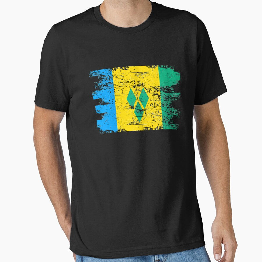 Saint Vincent Grenadines Flag Gift Country Patriotic Travel Shirt Americas Light by threadsmonkey