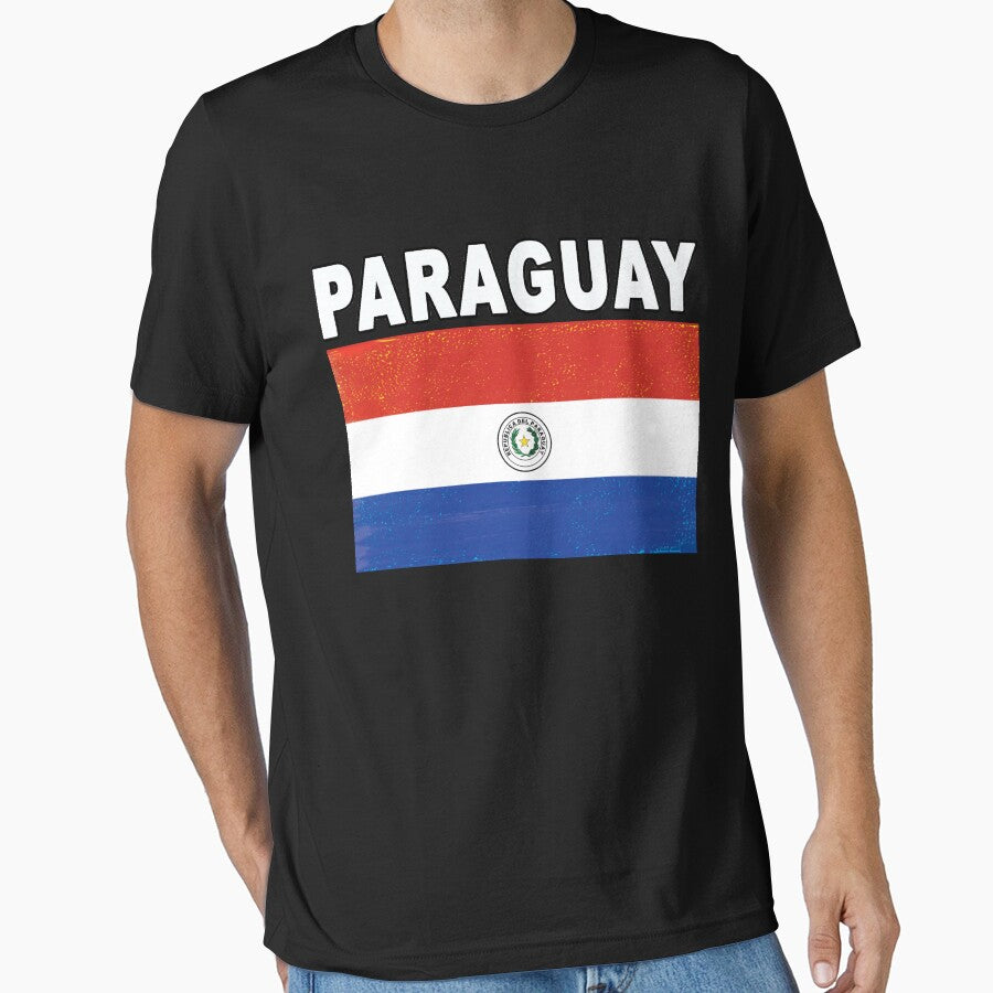Paraguay Distressed Flag Soccer Theme by merchhost