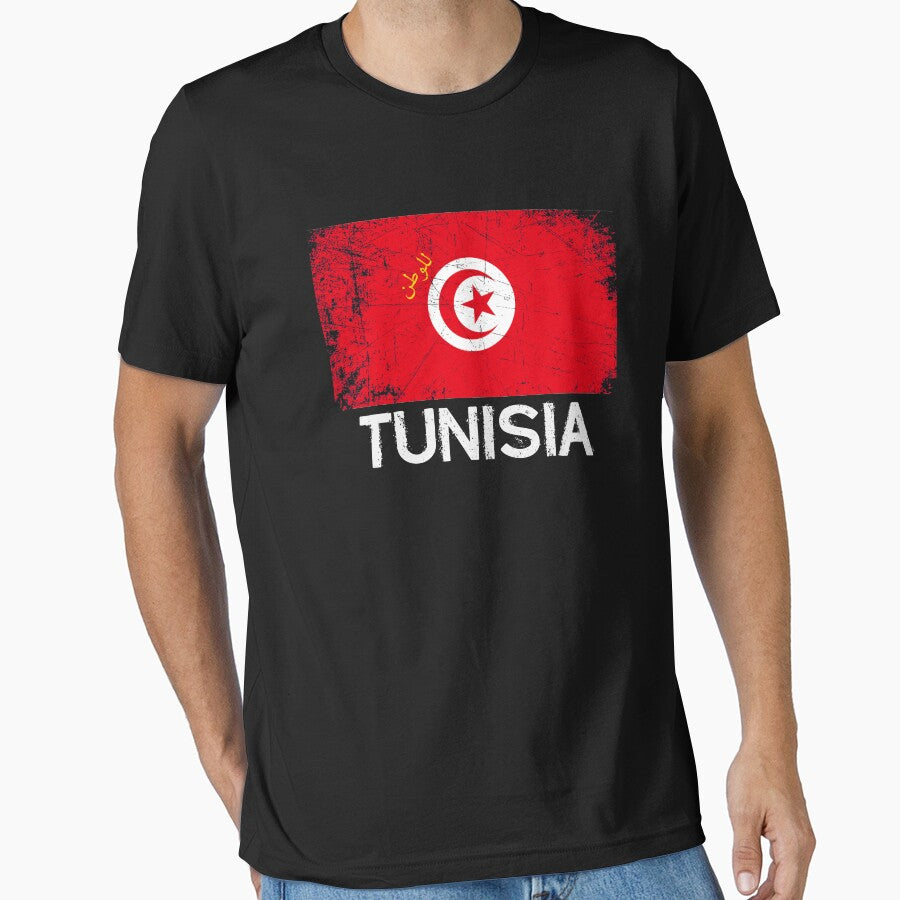 Tunisian Flag Design | Vintage Made In Tunisia Gift by melsens