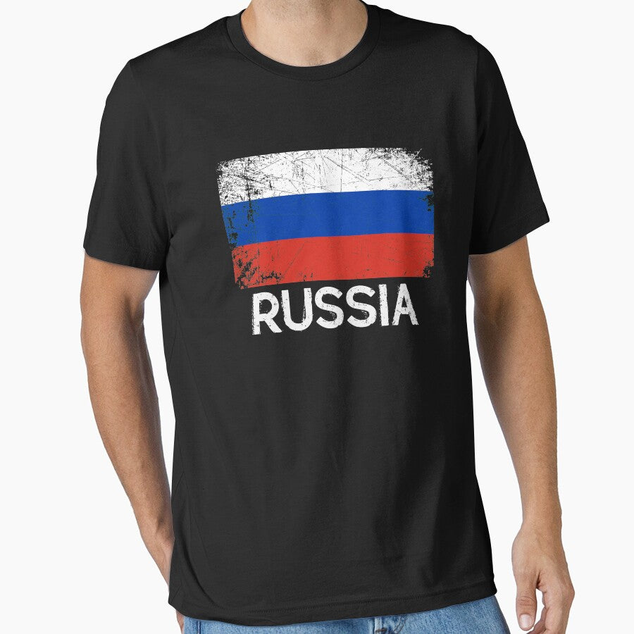 Russian Flag Design | Vintage Made In Russia Gift by melsens
