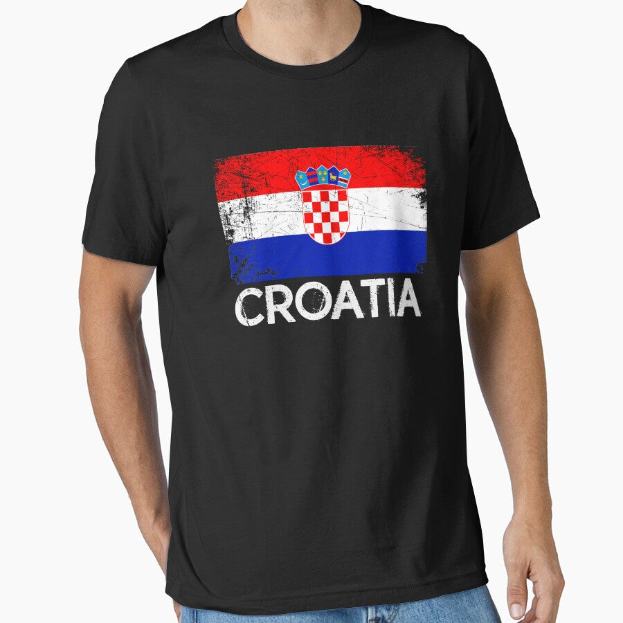 Croatian Flag Design | Vintage Made In Croatia Gift by melsens