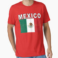 Mexico Distressed Flag Retro Soccer Tee by merchhost
