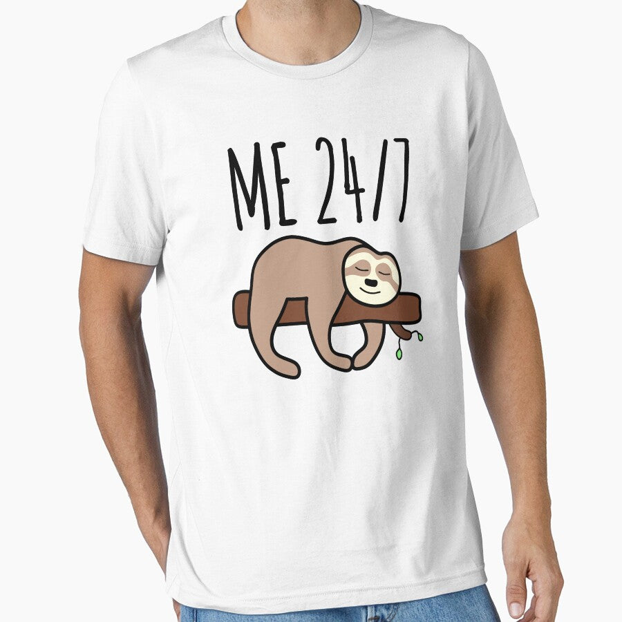 Me 24/7 - Lazy Sloth Sleeping - Laziness Quotes by EnzoVectorism