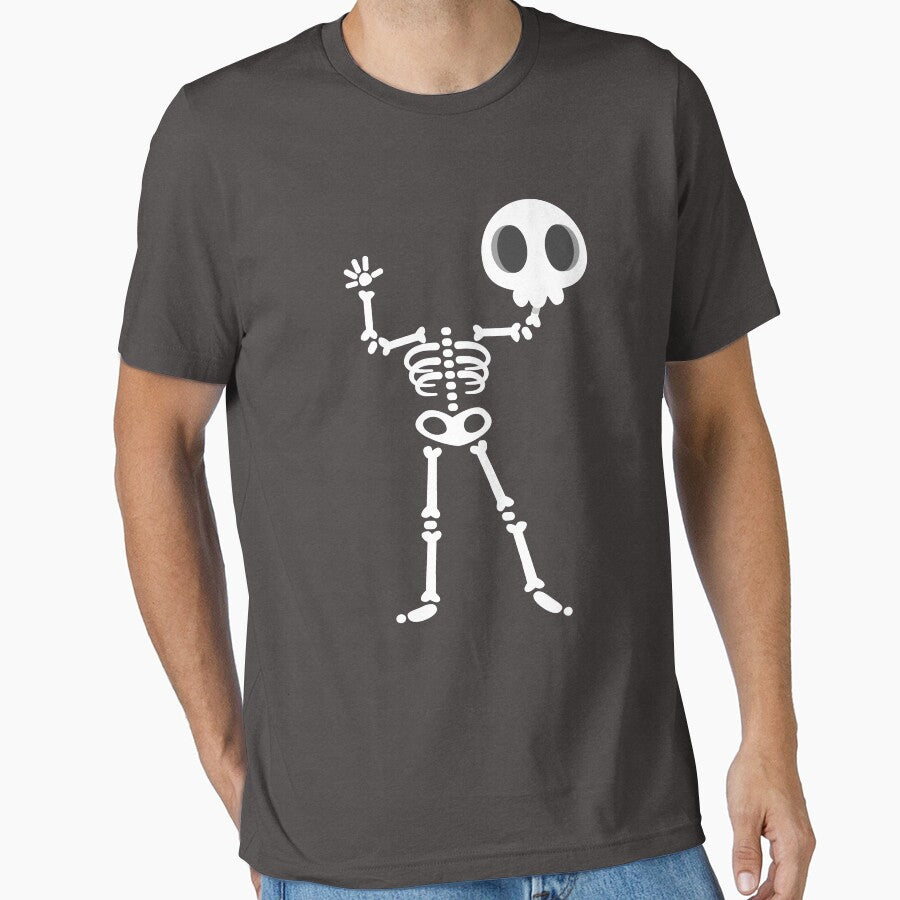Halloween White Skeleton -Dabbing Skeleton White  Soccer T Shirt Halloween Costume Skull Funny Scary Gift by Al Collections