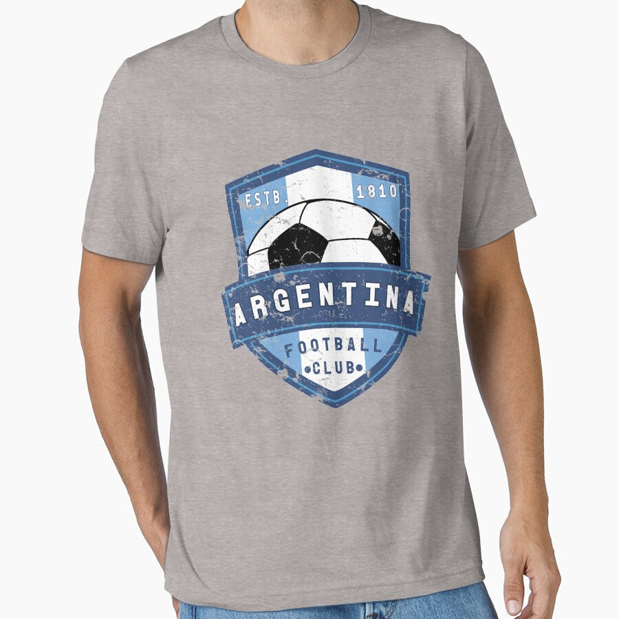 Argentina Football Club Vintage Distressed Soccer Sports Design by RealPilotDesign