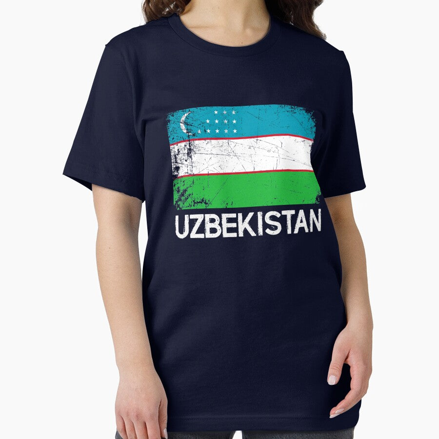 Uzbek Flag Design | Vintage Made In Uzbekistan Gift by melsens