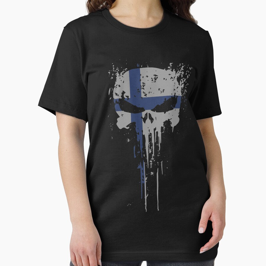 Finland Flag  Skull design by AEGMEDIA