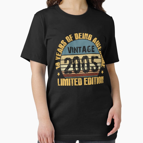 18yr Bday Son Boy Funny 2005 18th 18 Year Old Birthday T-Shirt by FLIPO-SHOP