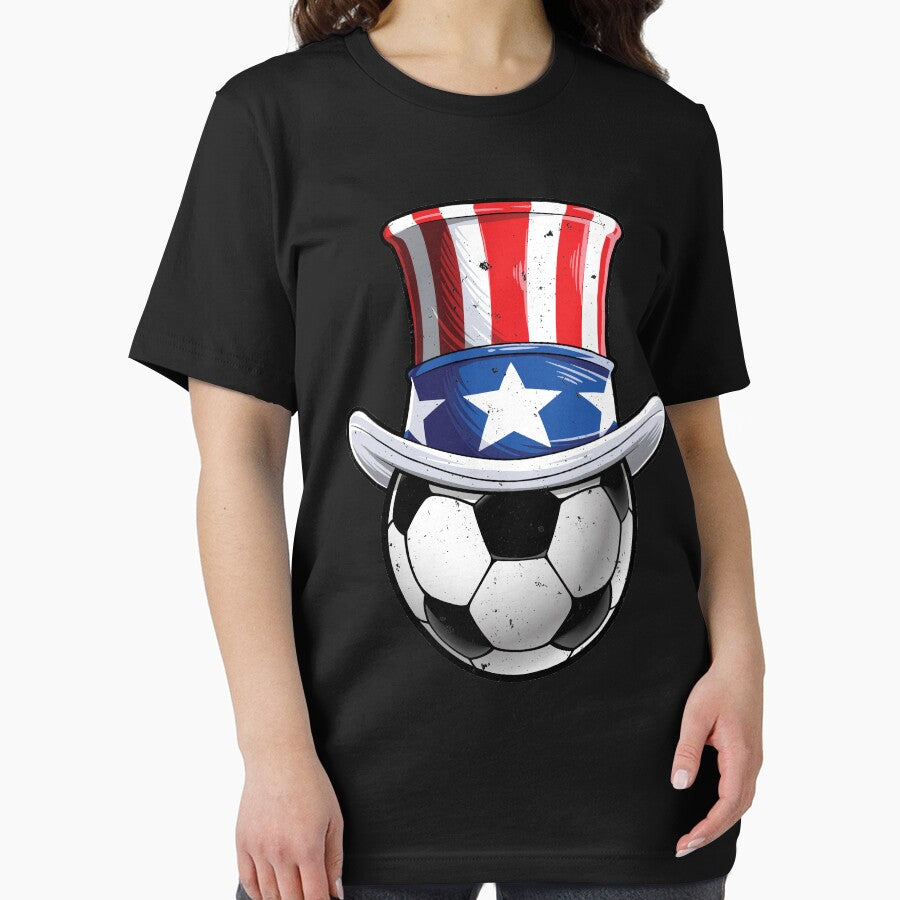 Uncle Sam American Flag Hat T shirt 4th of July Soccer Boys by LiqueGifts