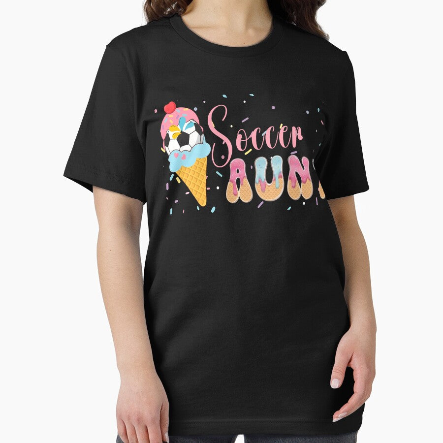 Cute Soccer Aunt Ice Cream Tee by LarryMBrown