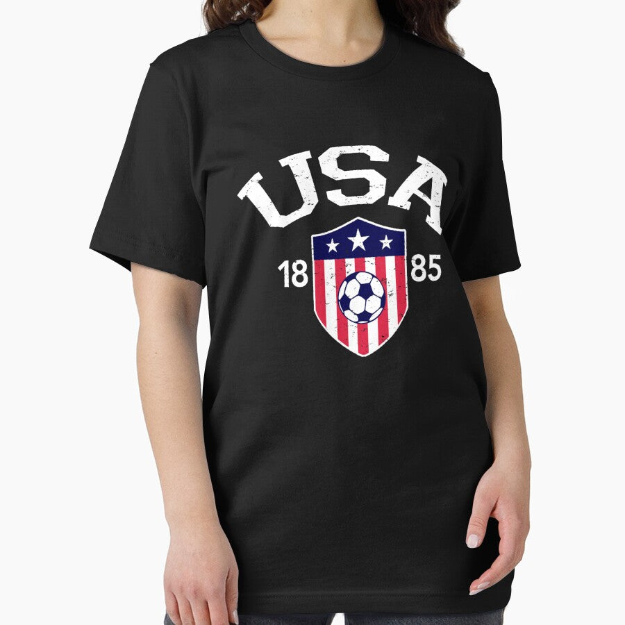 Vintage USA Soccer T Shirt by Blue-Rechard