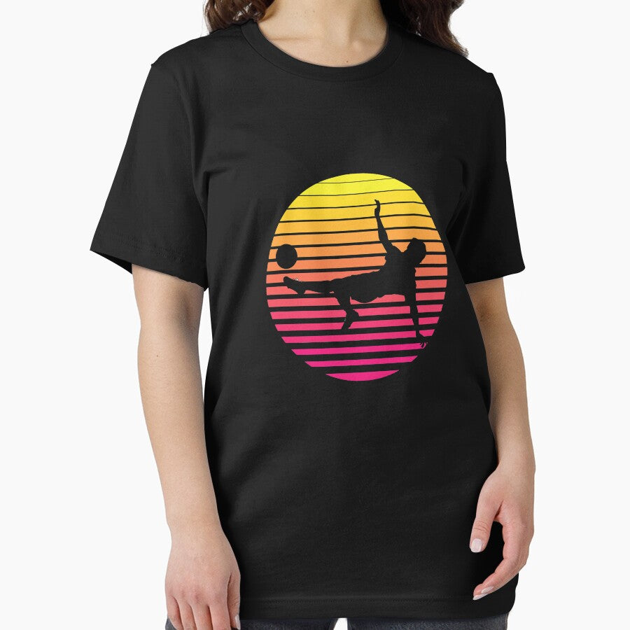 Vintage soccer player retro sunset shirt by StairheadStore