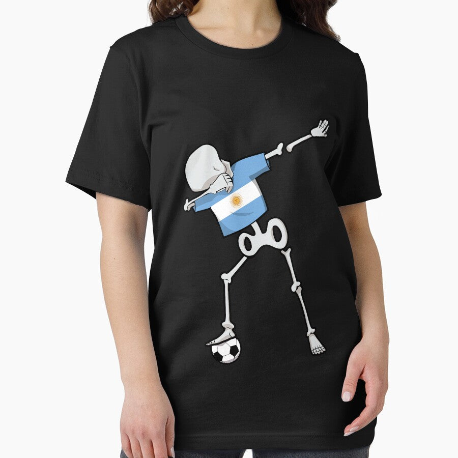 Dabbing Soccer Football Skeleton Argentina by melsens