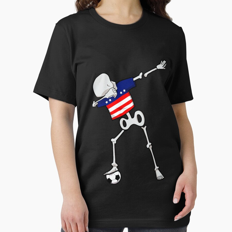 Dabbing Soccer Football Skeleton USA by melsens