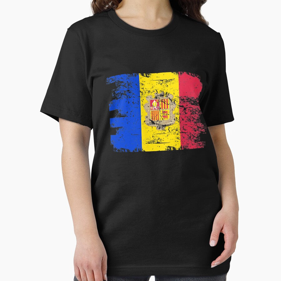 Andorra Gift Country Flag Patriotic Travel Shirt Europe Light by threadsmonkey