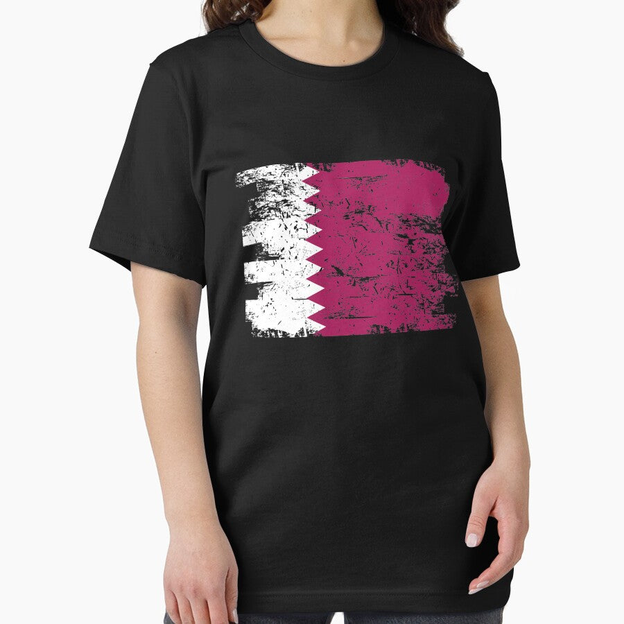 Qatar Shirt Gift Country Flag Patriotic Travel Asia Light by threadsmonkey