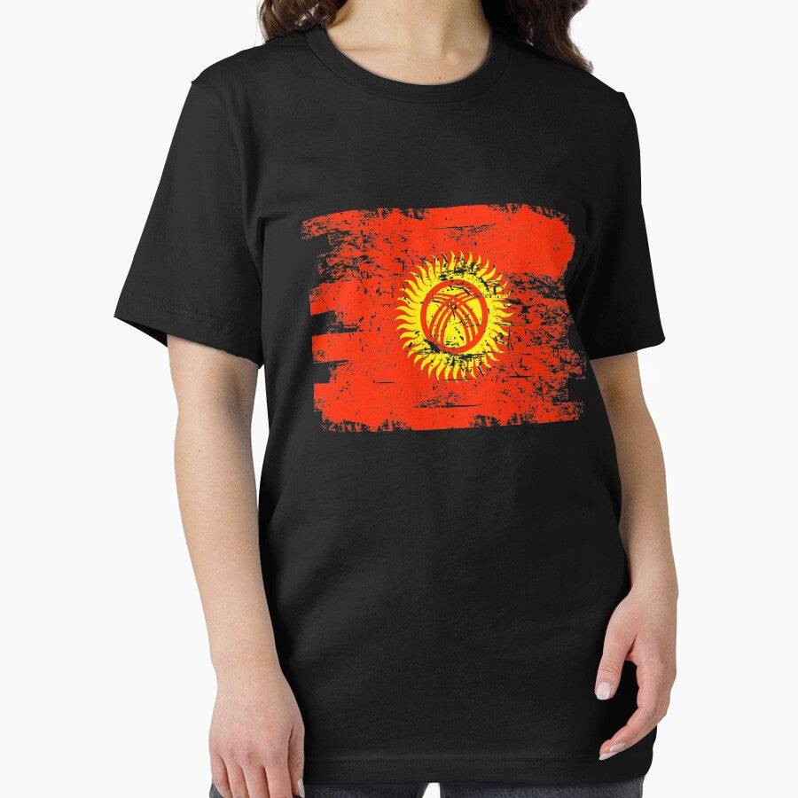 Kyrgyzstan Shirt Gift Country Flag Patriotic Travel Asia Light by threadsmonkey