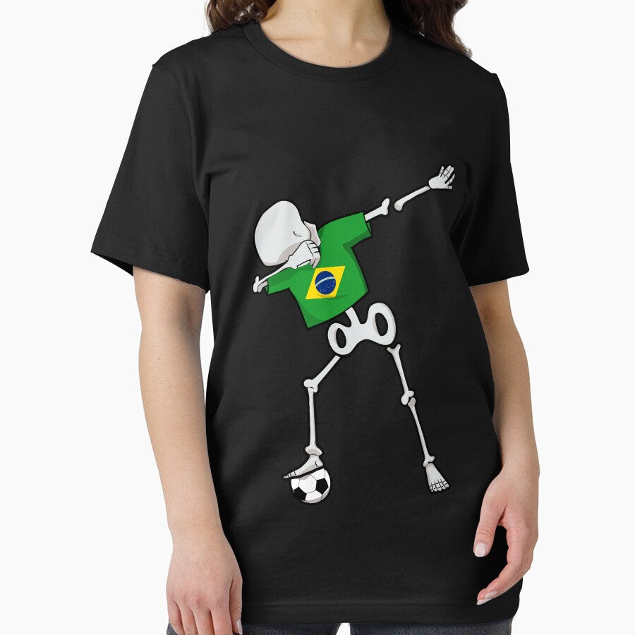 Dabbing Soccer Football Skeleton Brazil by melsens