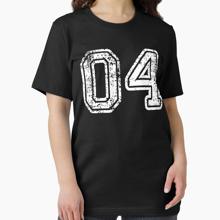 Sport Team Jersey 04 T Shirt Football Soccer Baseball Hockey Basketball Four 4 04 Number by arcadetoystore
