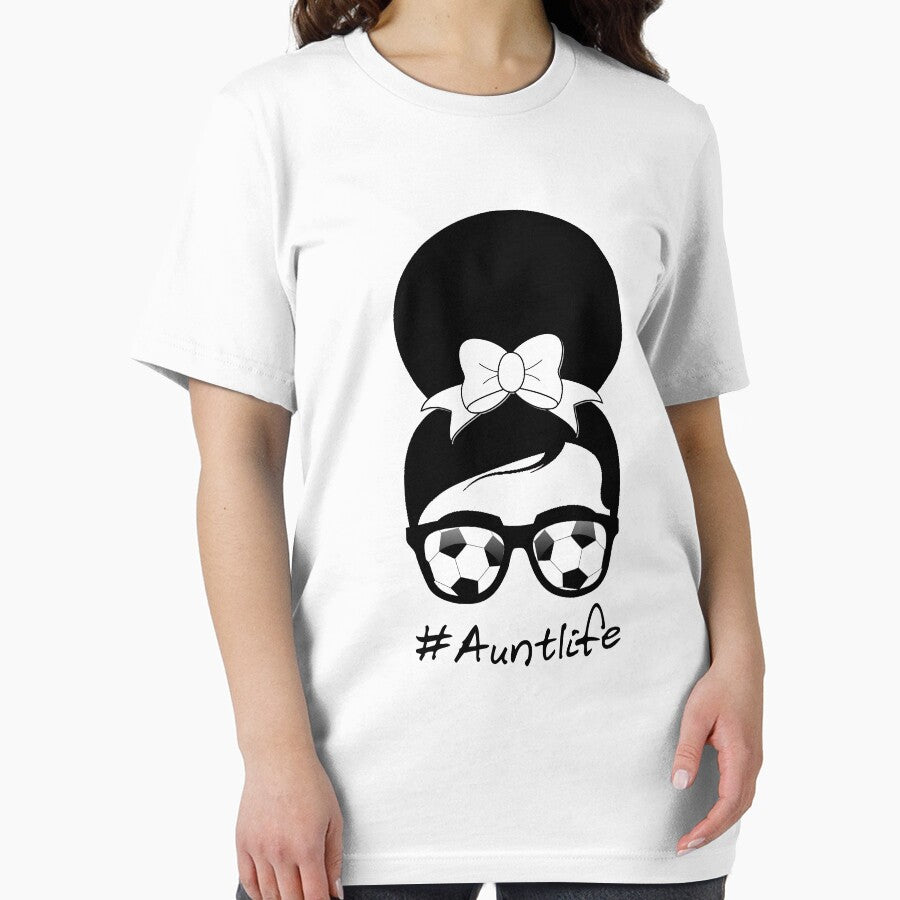 Funny Aunt Life Soccer Messy Bun Auntie For Mother's Day by issambak