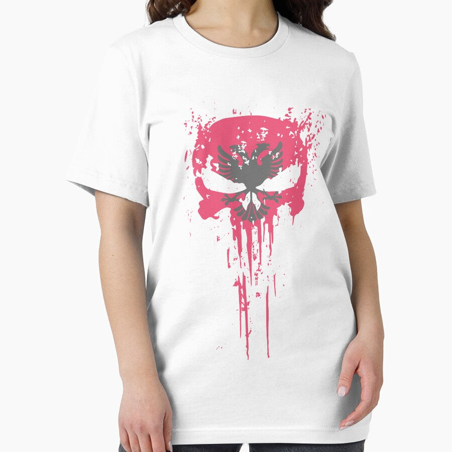 Albania  Flag  Skull design by AEGMEDIA