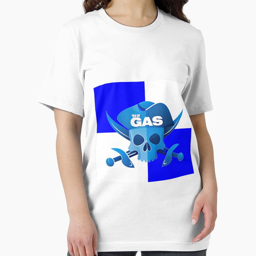 the gas bristol rovers football team skull and swords on blue and white squares by JasonTrivettart