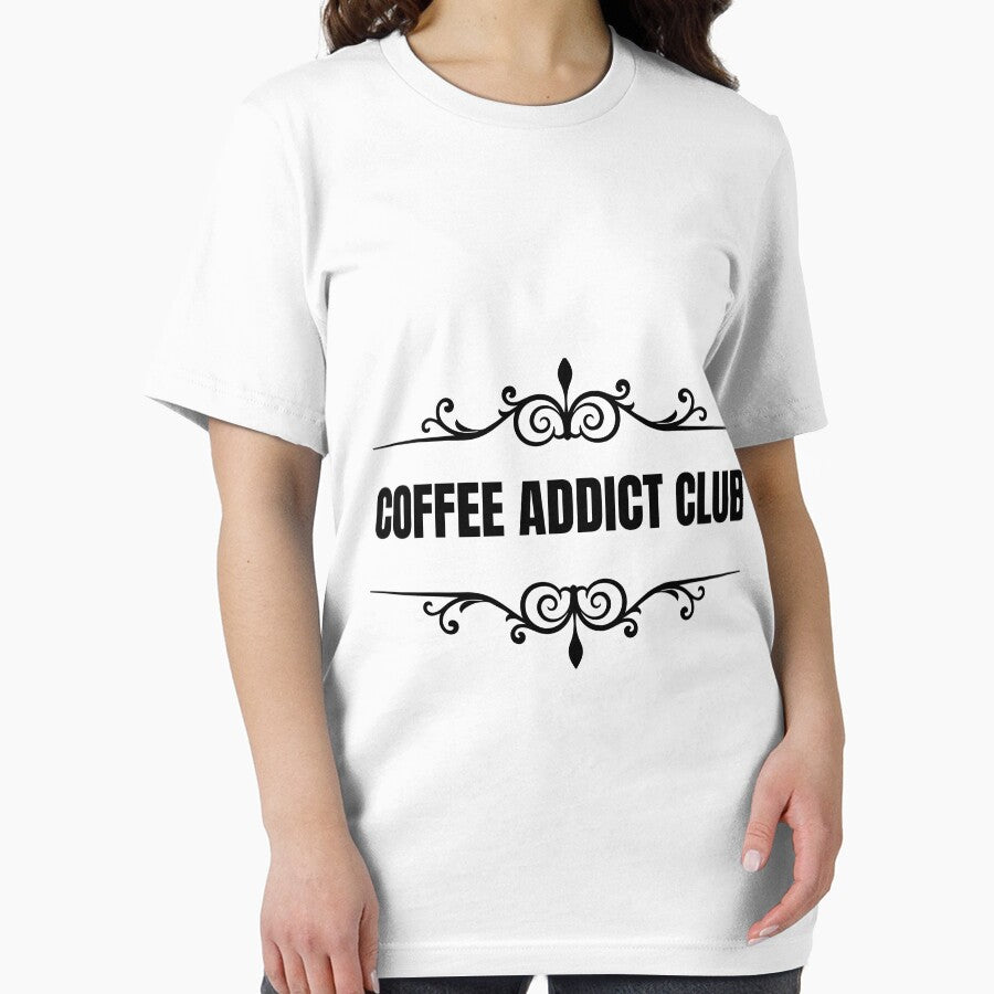 Coffee Addict Club Funny Coffee Lover Vintage Badge T-Shirt by VioletCreatives