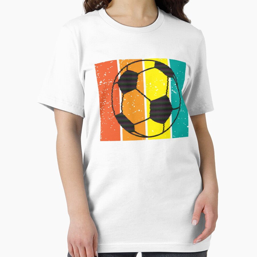 soccer vintage summer color retro glitch football design by Panda  Art