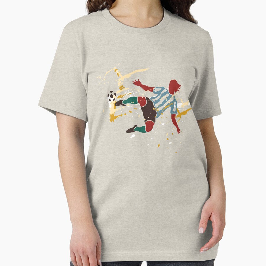 Footballer or Soccer player kick the ball by etraveler
