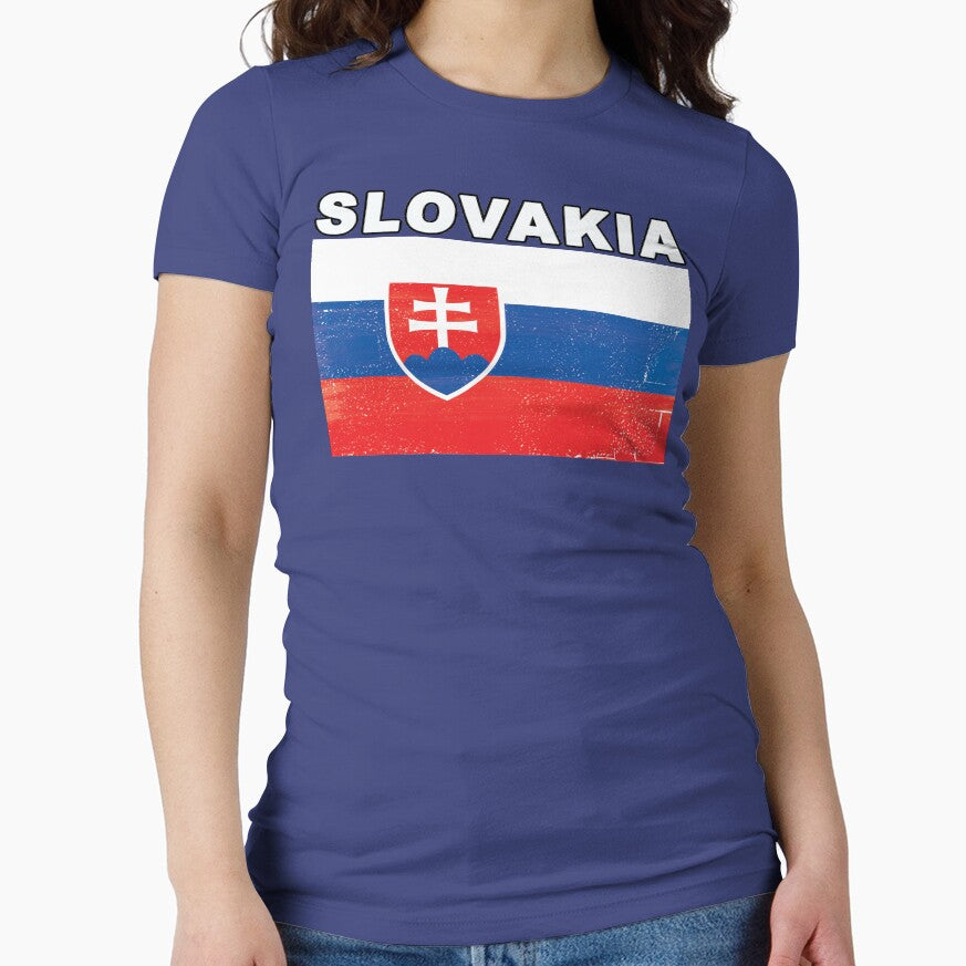 Slovakia Distressed Flag Sports Design by merchhost