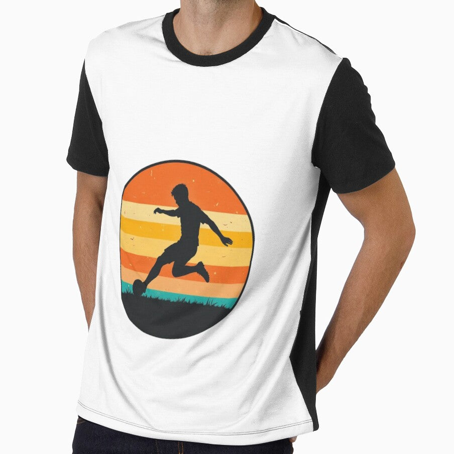 Vintage Soccer Player Retro Football Sunset Vibes by Kia Blaze