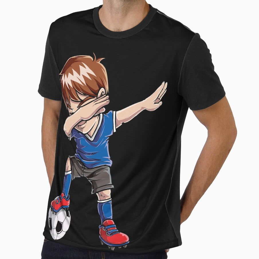 Dabbing Soccer T shirt for Boys Dab Dance Funny Football Tee by LiqueGifts
