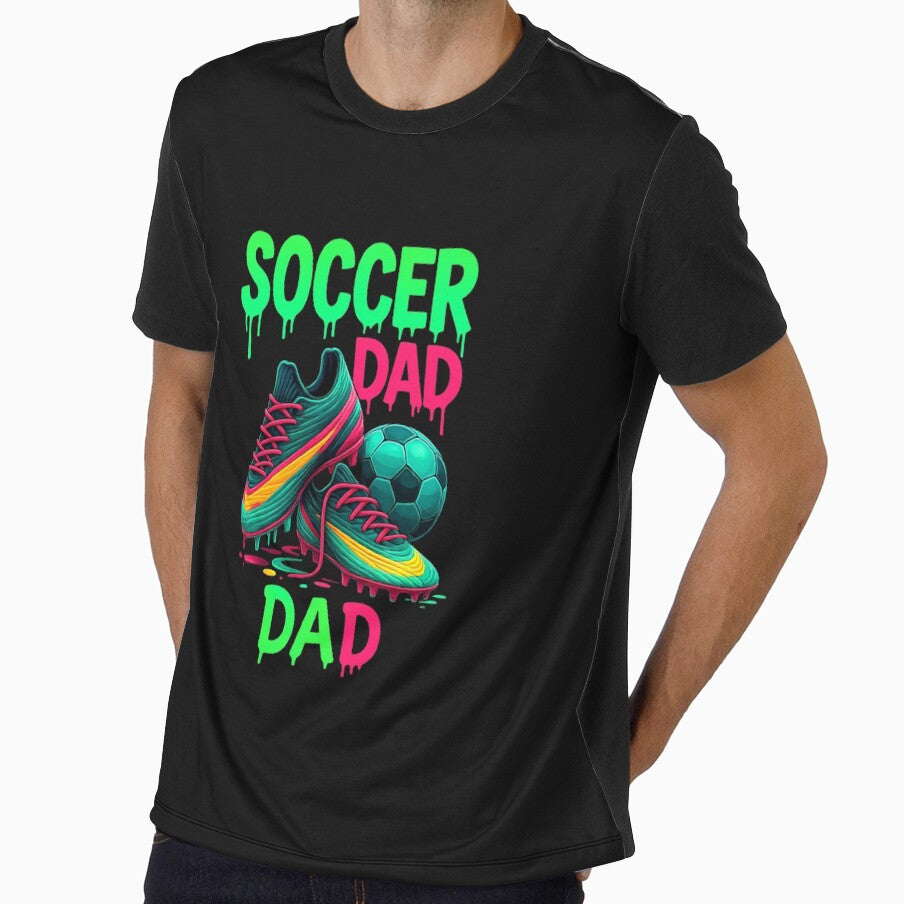 Cool Soccer Dad Shirt Respect The Drip Neon Soccer Cleats Father s Day by TalalosART