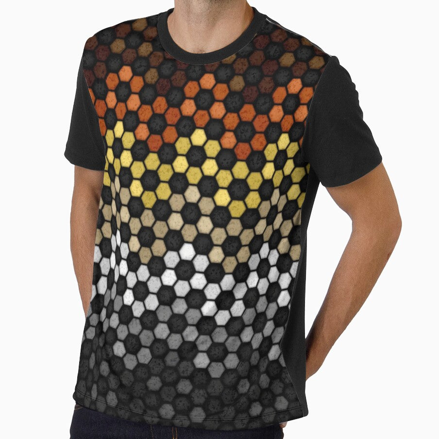 Seamless Football Pattern in Gay Bear Pride Flag Colors by LiveLoudGraphic