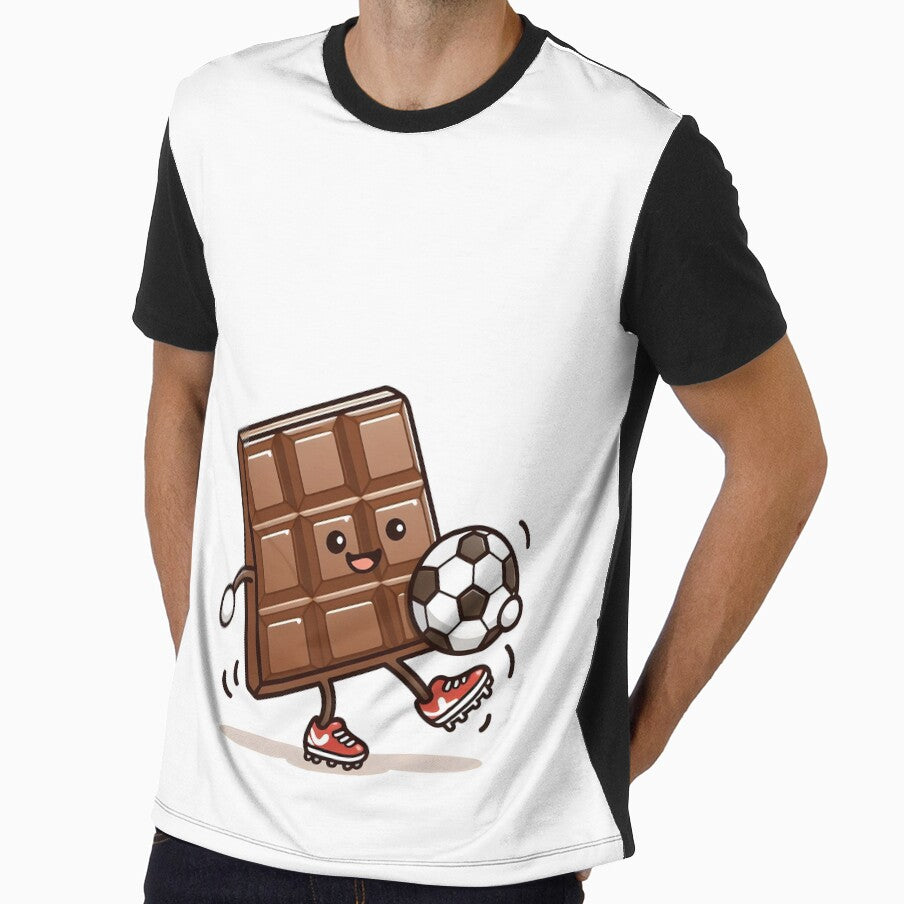 Kawaii Chocolate With Soccer Cleats Playing Soccer by CanvasCutie