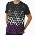 Seamless Football Pattern in Asexual Pride Flag Colors by LiveLoudGraphic