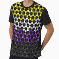 Seamless Football Pattern in Non-Binary Pride Flag Colors by LiveLoudGraphic
