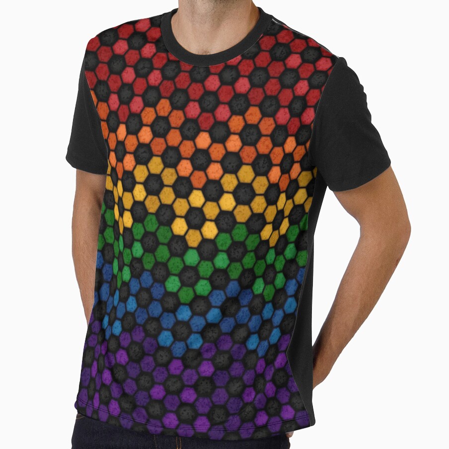 Seamless Footbal Pattern in Rainbow Pride Flag Colors by LiveLoudGraphic