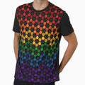 Seamless Footbal Pattern in Rainbow Pride Flag Colors by LiveLoudGraphic