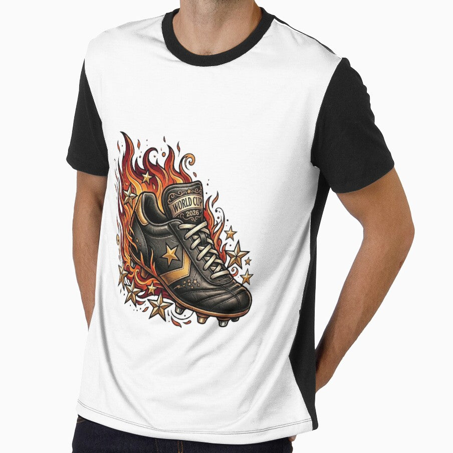 Flaming Boot — Neo Traditional Football Illustration World Cup 2026 by David Mateo ArtWorks